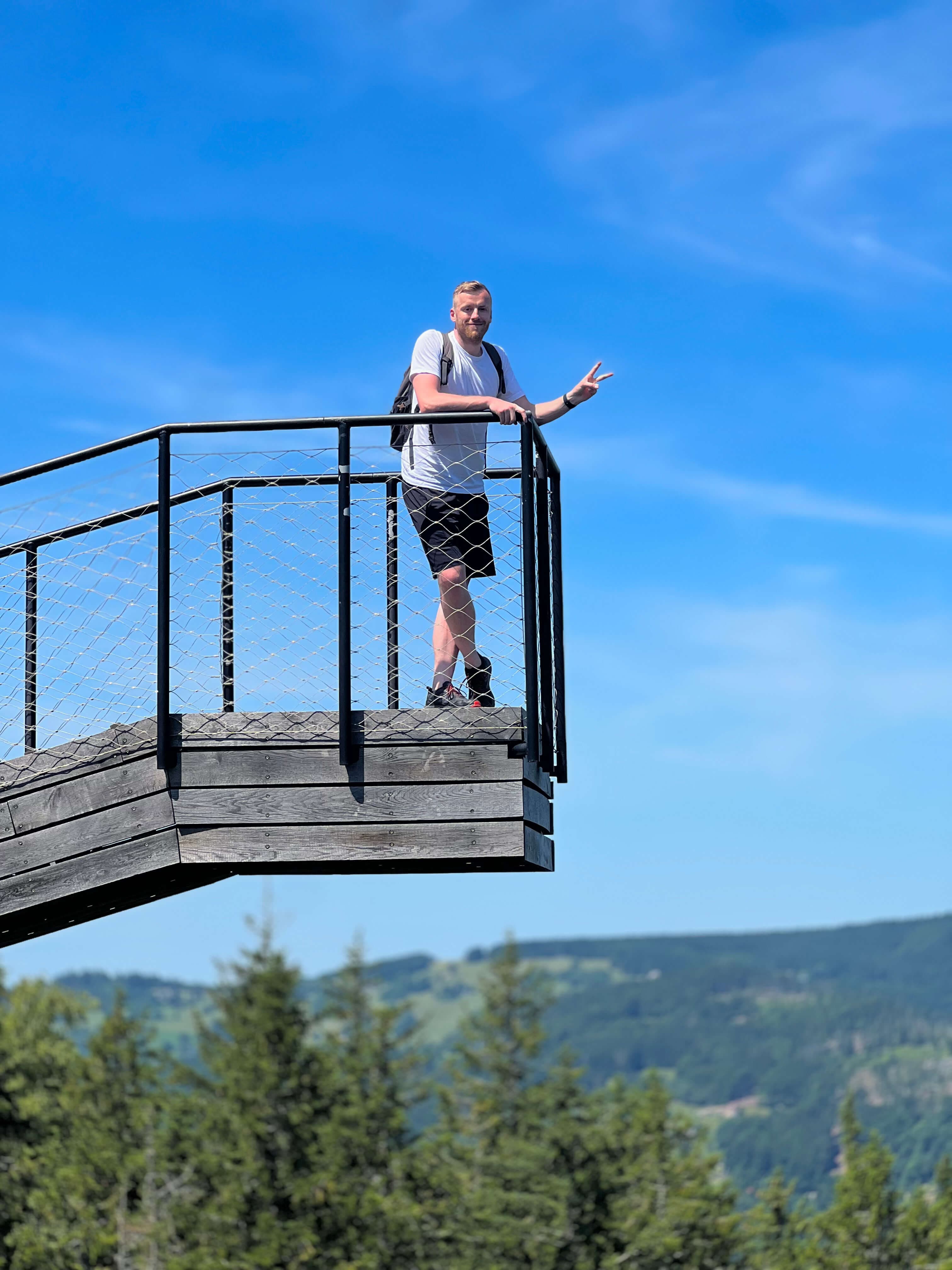 David na horské vyhlídce